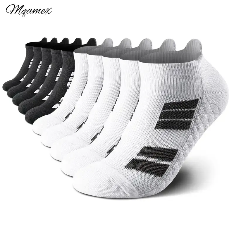6 Pairs of Sports No Show Socks for Man and Woman, Ankle Socks with Terry Soles Offer Shock Absorption and Wear Resistance, W...
