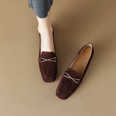 CHIKO Adkins Square Toe Block Heels Loafers Shoes