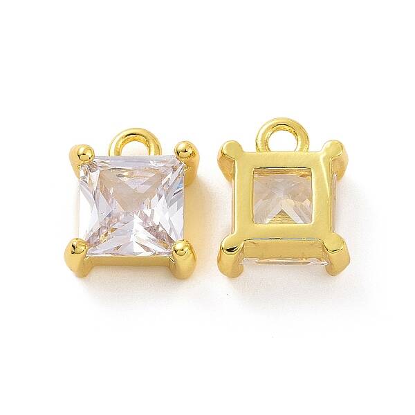 Brass Pendants with Clear Glass