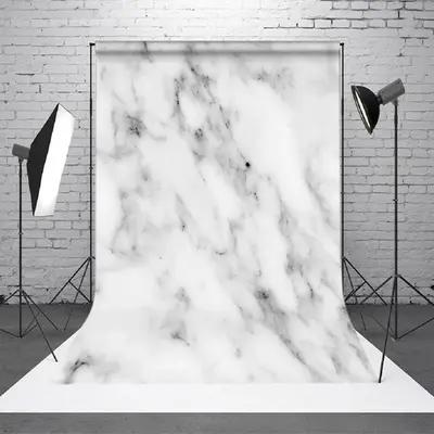 Aperturee Fine Art White Grey Abstract Marble Pattern Backdrop - Aperturee
