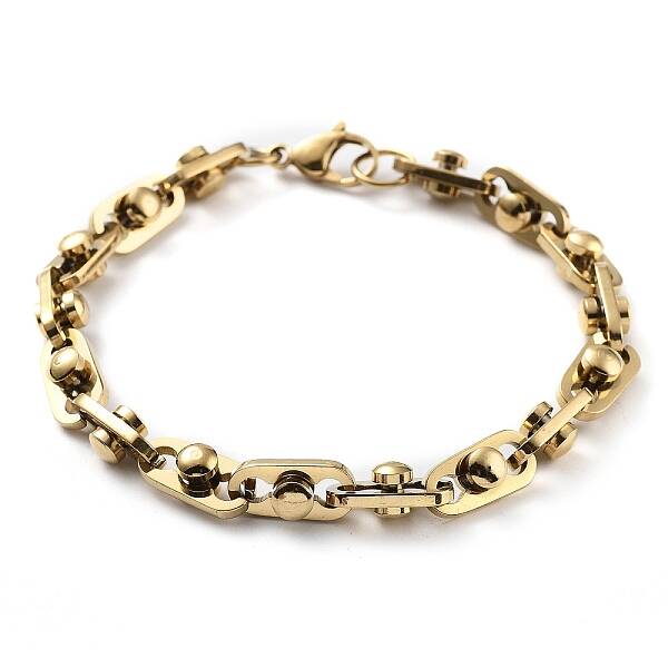 PVD Vacuum Plating 201 Stainless Steel Link Chain Bracelet