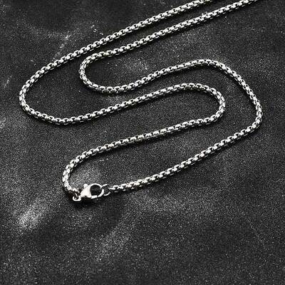 Tarnish Resistant 304 Stainless Steel Box Chain Necklaces
