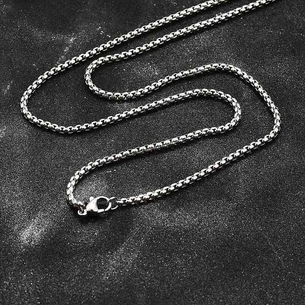 Tarnish Resistant 304 Stainless Steel Box Chain Necklaces