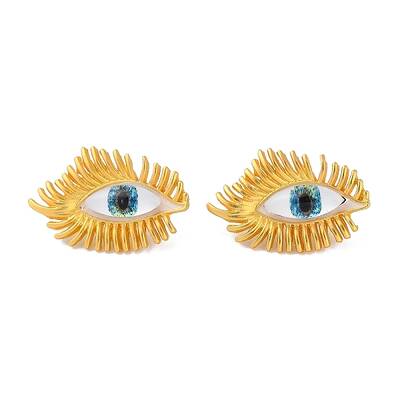 Plastic Eyes Stud Earrings