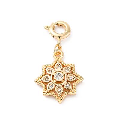 Brass Micro Pave Cubic Zirconia Pendants