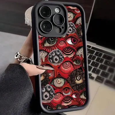 Abstract Eye Pattern Phone Case, Decorative Phone Protector Cover, Phone Accessories Compatible with iPhone 15 14 13 12 11 P...