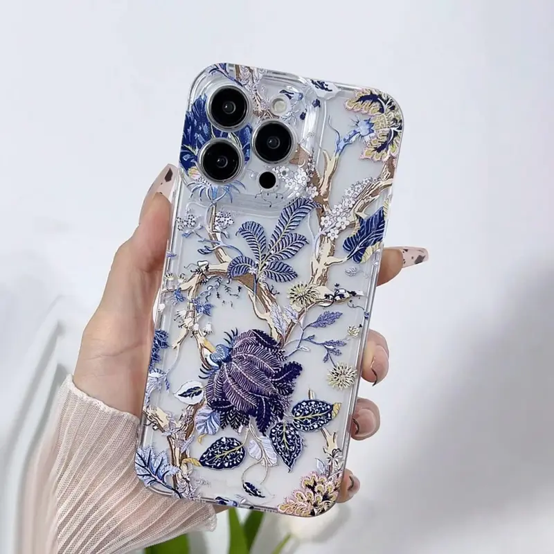 Leaf Pattern Phone Case with Len Protector, Decorative Phone Protective Cover, Phone Accessories Compatible With iPhone 11 1...