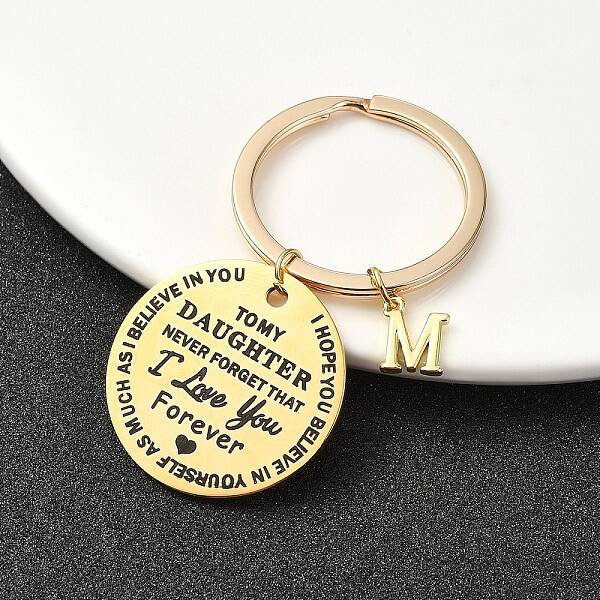Valentine's Day Brass & 201 Stainless Steel Keychain