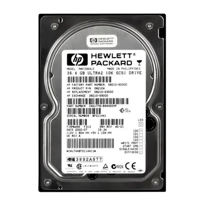 D8210-69000 HP 36.4GB Ultra-320 SCSI 10000 3.5-inch Hard Drive