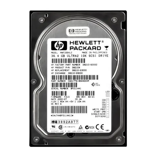 D8210-69000 HP 36.4GB Ultra-320 SCSI 10000 3.5-inch Hard Drive