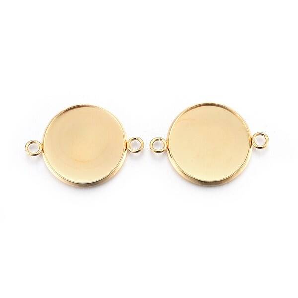 201 Stainless Steel Cabochon Connector Settings