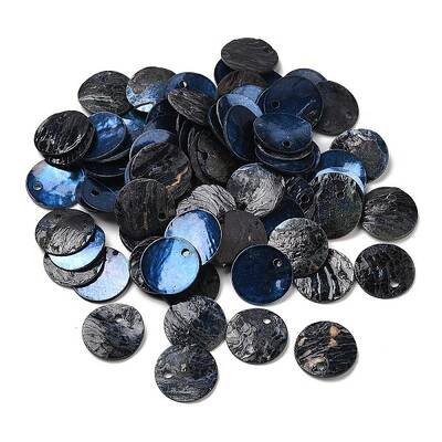 Spray Painted Natural Akoya Shell Charms