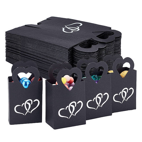 Silver Stamping Heart Packaging Handbag Holder