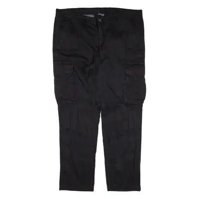 WATSONS Cargo Trousers Black Regular Tapered Mens W37 L28