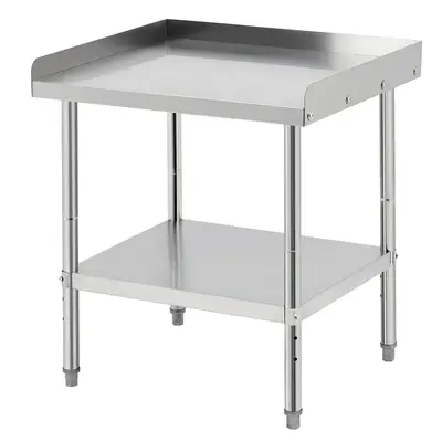 Garvee 28L x 24W x 30H Grill Stand Table NSF Certified Stainless Steel 400 lbs Capacity Adjustable Legs 2 Edge Baffle...