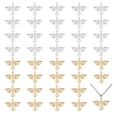 40Pcs 2 Colors Brass Pendants