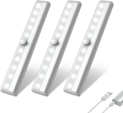 Diomart Under Cabinet Lights, Rechargeable Motion Sensor Closet Lights, Wireless Usb Cable Energy Efficient Lights springtok ...