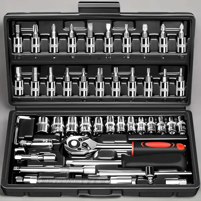 Car Repair Tool Kit, Multipurpose Screwdriver & Socket Combination Tool Kit, Professional Hand Tool for Mechanics & DIY Enthu...