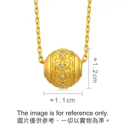 'The Oriental'  999.9 Gold Diamond Gourd Necklace