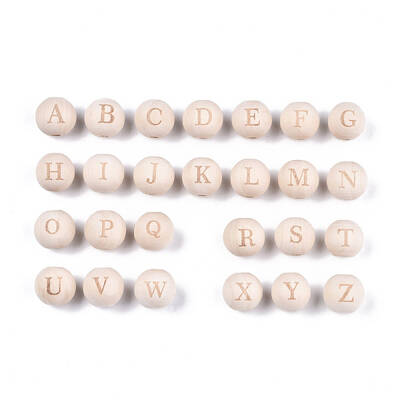 Unfinished Natural Wood European Beads