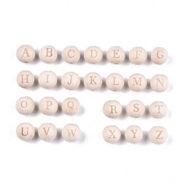 Unfinished Natural Wood European Beads