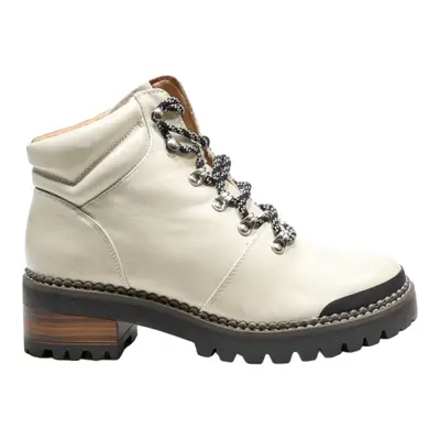 UNIVERSAL THREAD Lace-Up Boots Cream Synthetic Womens UK 6
