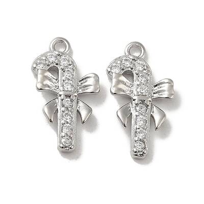 Brass Micro Pave Cubic Zirconia Pendants