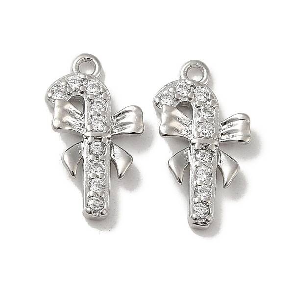 Brass Micro Pave Cubic Zirconia Pendants