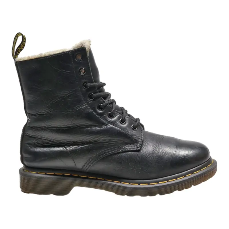 DR MARTENS Serena Lace-Up Boots Black Leather Womens UK 7