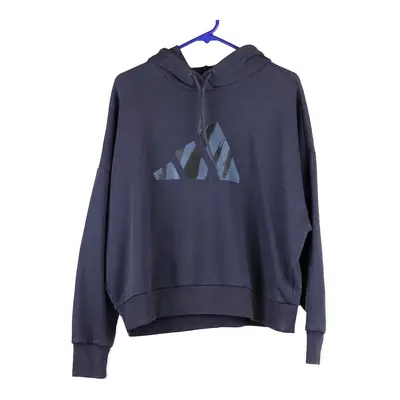 Adidas Hoodie - Large Navy Cotton Blend