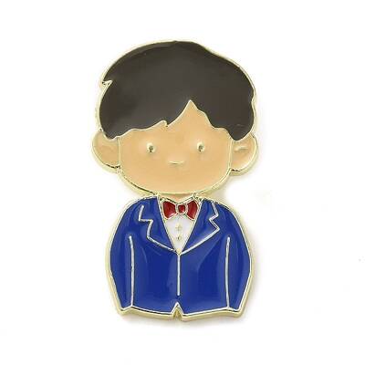 Bridegroom Zinc Alloy Enamel Pin Brooch