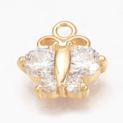 Brass Cubic Zirconia Charms