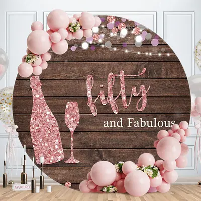 Aperturee Simple White Round Cover Pure Birthday Backdrop | Customized Backdrop For Birthday | Birthday Backdrop Cover | Circ...