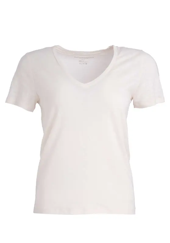 T-shirt V Neck Short M011-fts265 White | Color: WHITE | Size: 3-L