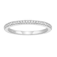 EAMTI 2mm 925 Sterling Silver Wedding Band Cubic Zirconia Full Eternity Stackable Engagement Ring