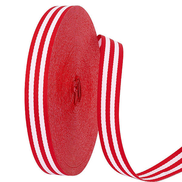 25 Yards Polyester Striped Ribbons