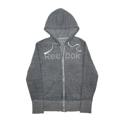 REEBOK Hoodie Grey Full Zip Mens XS