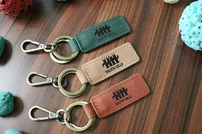 Bulk Leather Keychains for Local Government, Firefighter, Police Department Staff , Real Leather, Same Day Shipping, Free Shi...