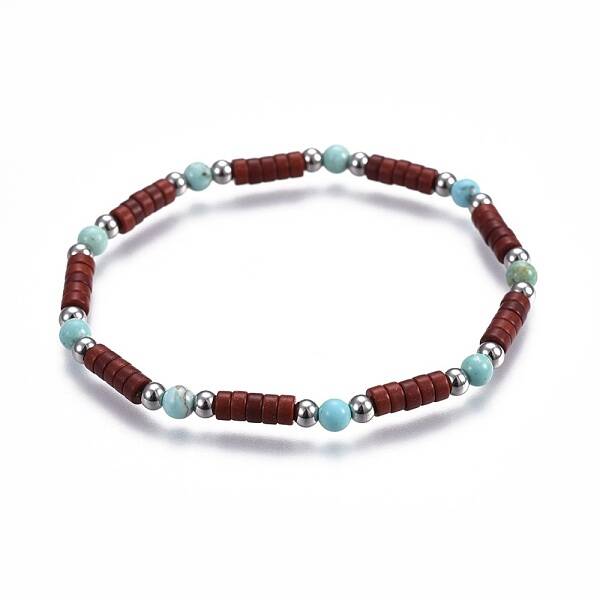 Natural & Synthetic Turquoise(Dyed) Stretch Bracelets