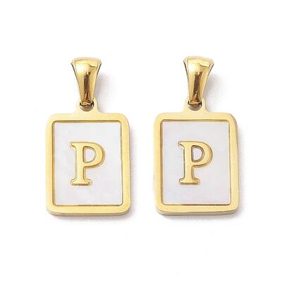 Ion Plating(IP) 304 Stainless Steel Pave Shell Pendants