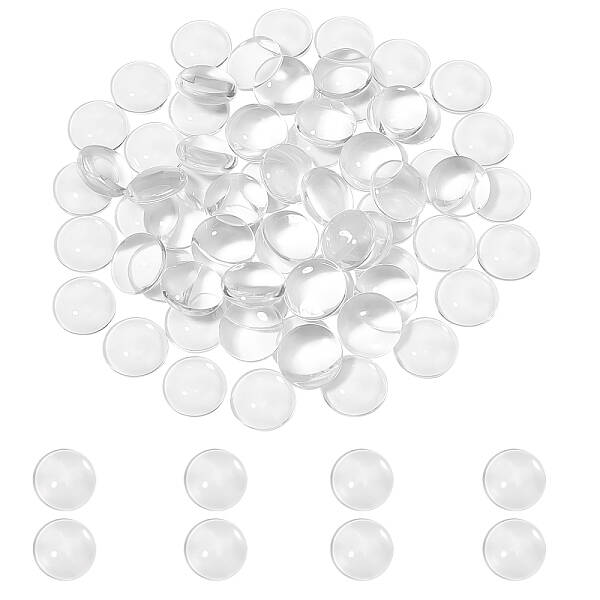 Transparent Glass Cabochons