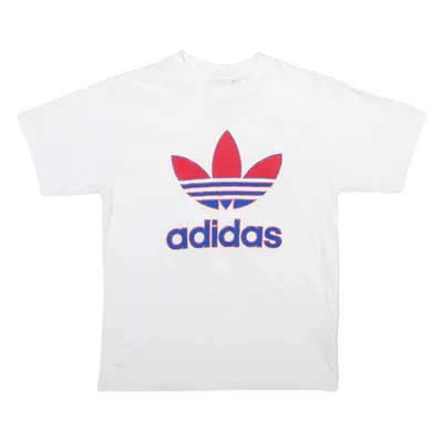 ADIDAS ORIGINALS Mens T-Shirt White Crew Neck M