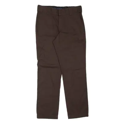 DICKIES Chino Mens Trousers Brown Regular Straight W28 L30