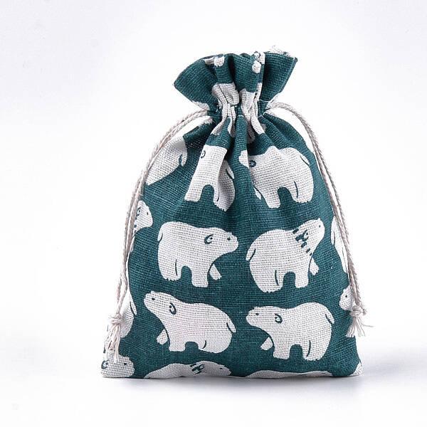 Polycotton(Polyester Cotton) Packing Pouches Drawstring Bags