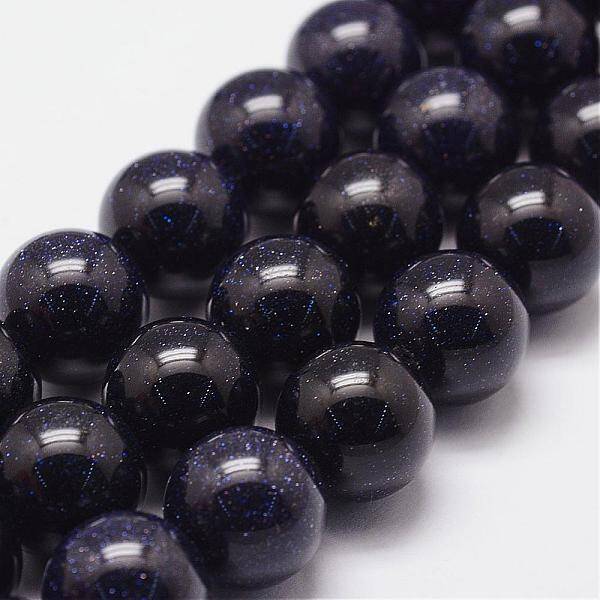 Synthetic Blue Goldstone Beads Strands