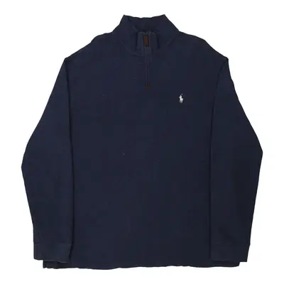 Ralph Lauren 1/4 Zip - XL Navy Cotton