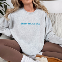 Imperial The Label-In My Mama Era Embroidered, Mama Embroidery Sweatshirt, Mom Sweatshirt, Women's Comfort Colors T-Shirt, Mo...