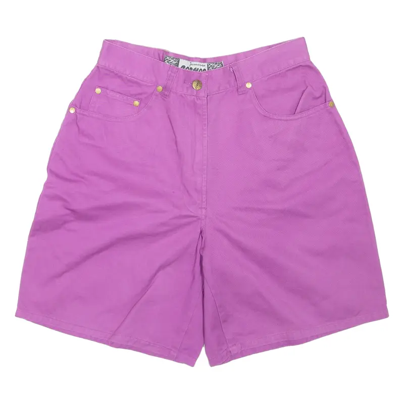 COSMOS Womens Casual Shorts Purple Relaxed S W27