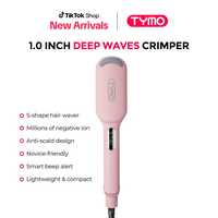 TYMO ROVY COMPACT Hair Waver Crimper, Hair Curler & Curling Irons, Hair Styling Tool with Negative Ionic Technology for Smoot...