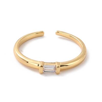Rectangle Cubic Zirconia Cuff Ring for Her